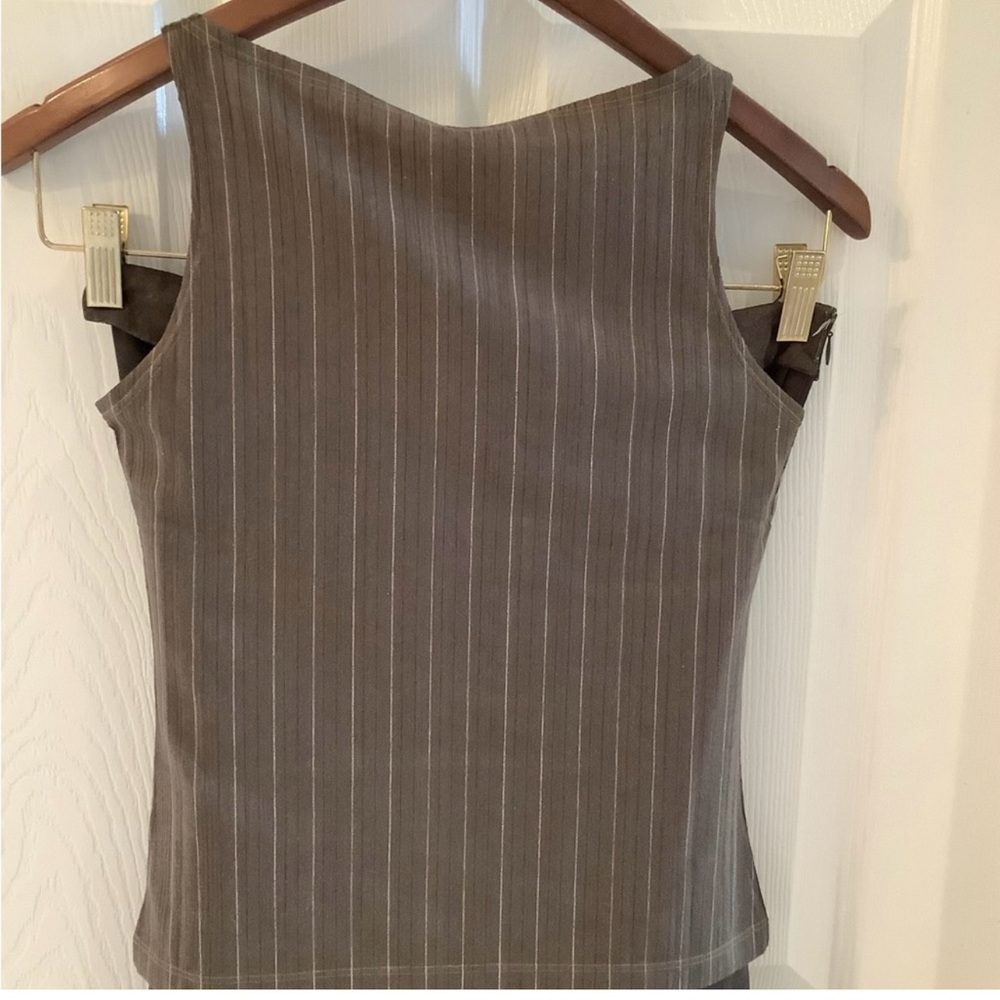 COPY - UNIQUE TROSMAN DESIGNER BROWN STRIPE TOP